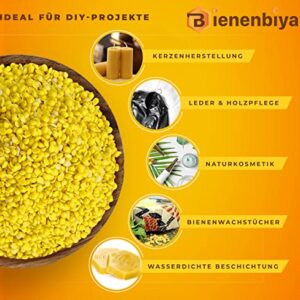 Bienenbiya 100% Reines Bienenwachs Pastillen - 1000 Gramm