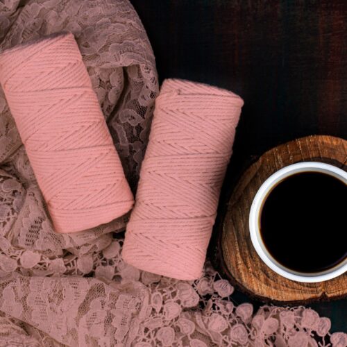 Makramee Garn 3mm x 100m Rosa Baumwollgarn für DIY Handwerk - Image 6