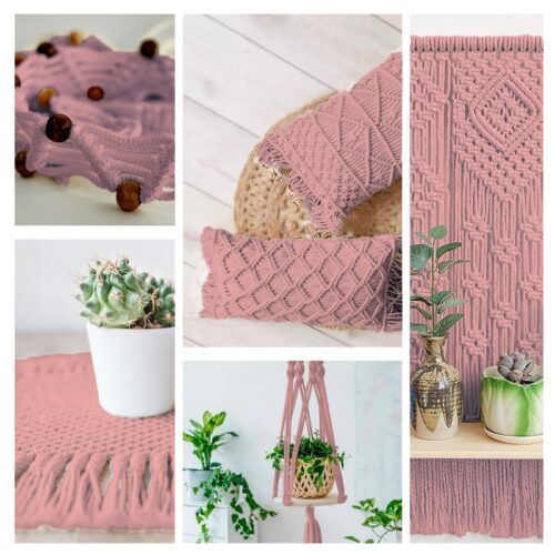 Makramee Garn 3mm x 100m Rosa Baumwollgarn für DIY Handwerk - Image 7