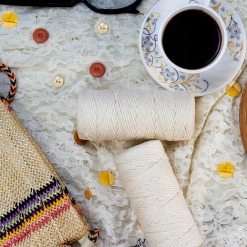 Makramee Garn 3mm x 100m Beige Baumwollgarn für DIY Handwerk - Image 3
