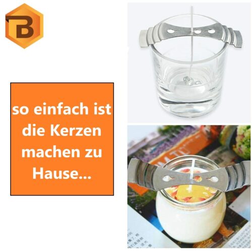 100 Stück Kerzendocht 20cm Lang mit Metallfuß - Image 5