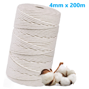 Makramee Garn 4mmx200m Baumwollgarn für DIY Handwerk