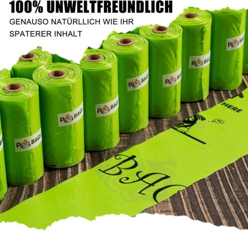 24 Rollen | 360 Hundekotbeutel mit Gratis Kotbeutelspender, Gassibeutel Reisfest - Image 2