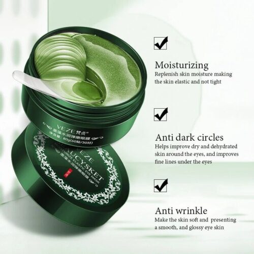 Augen Pads Gold Kollagen, Für Falten, Feine Linien, Augenringe Anti Aging 60 Pcs - Image 3