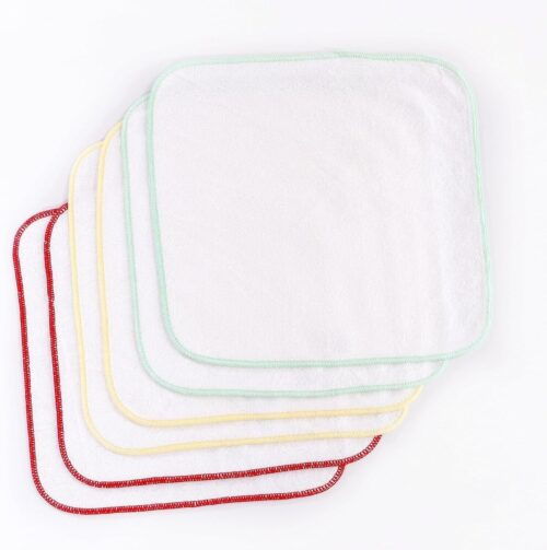 Flanell Baby Waschlappen - 10 Stück weiß- 25x25cm I BESTE QUALITÄT - 100% Bambus - Image 6
