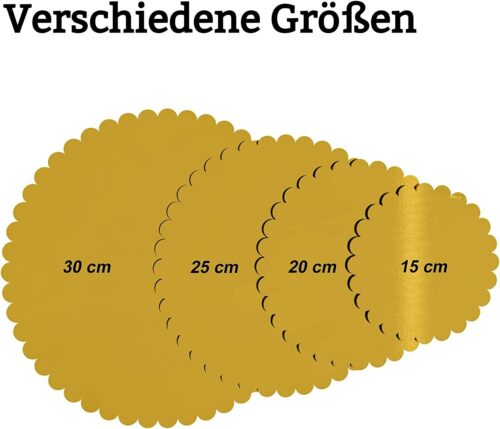 4er Set Tortenunterlage 15,20,25,30cm Beidseitig Beschichtet,Tortenplatte 3mm - Image 2