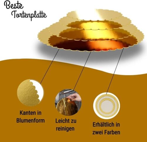 4er Set Tortenunterlage 15,20,25,30cm Beidseitig Beschichtet,Tortenplatte 3mm - Image 4