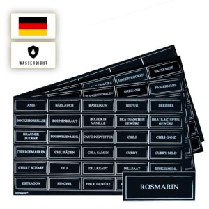 195 Gewürzetiketten, Selbstklebend Wasserfest