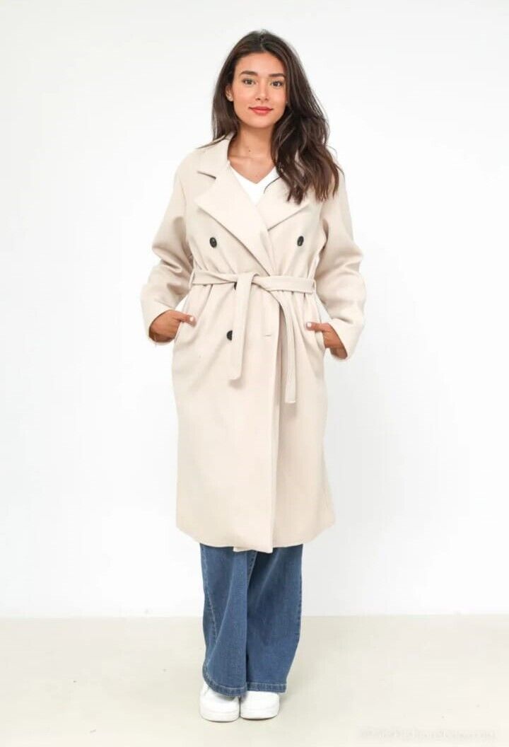 Damenmantel Wintermantel lang Wollmix