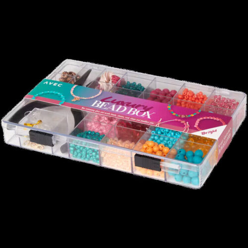 Perlen-Box Pink mit Zubehör, Schmuckherstellung Bastelset Glasperlen Briefperlen - Image 6