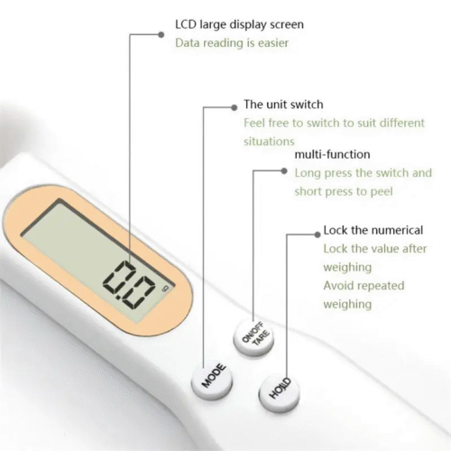 Digitale Löffelwaage mit LCD Anzeige,Wiege löffel Küchen waage, messlöffel - Image 3