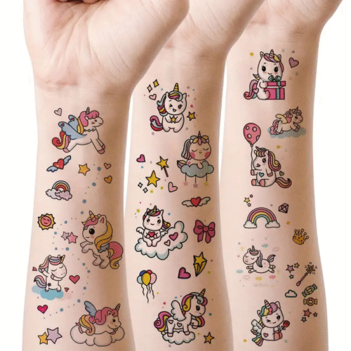 Einhorn Tattoos Mädchen,10 Blätter,270 Einhorn Tattoo Kinder - Image 2
