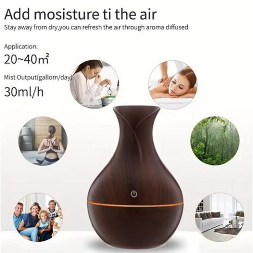 Luftbefeuchter Aroma Diffuser,Ultraschall Luftbefeuchter 130ml, 0,50 l Wassertank - Image 3