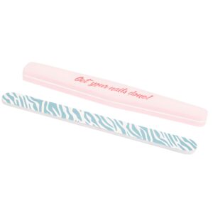 2-tlg. professionelles Sandblattfeile Set 100/180 gerade,Fingernagelfeilen-Set für natürliche/falsche Nägel