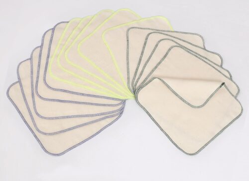Flanellwaschlappen aus Bio-Baumwolle-15 Stück 21cm x21cm - Image 3