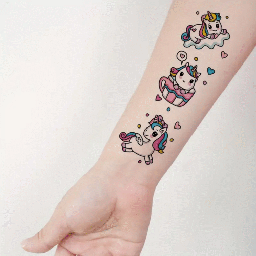Einhorn Tattoos Mädchen,10 Blätter,270 Einhorn Tattoo Kinder - Image 5
