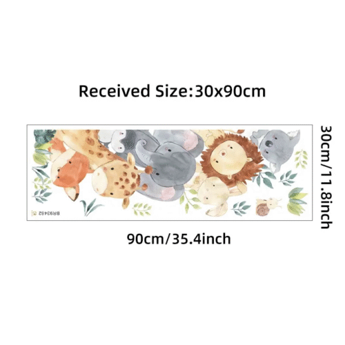 Wandtattoos für Kinder, Wandsticker mit Waldtieren, Löwe, Elefant, Giraffe, Hase - Image 4
