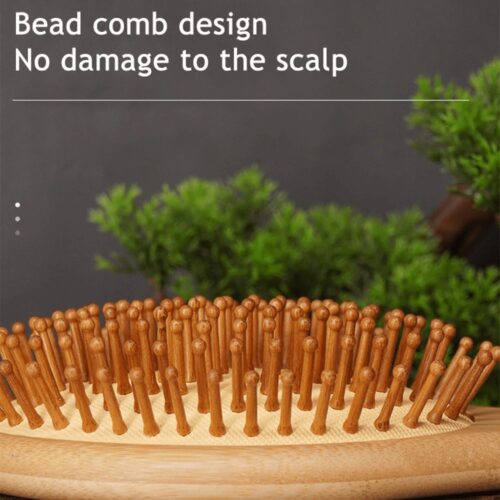 Haarbürste Profi Holzkamm für Damen & Herren Antistatischer Kamm, Holzbürste Paddle-Brush,Flacher Haarkamm Für Alle Haartypen - Image 4