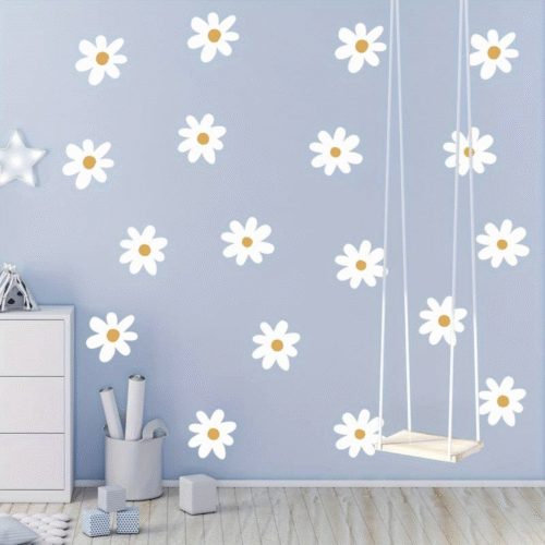 Aquarell-Cartoon-Blumen Wandsticker - Image 5