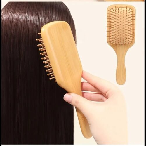 Haarbürste Profi Holzkamm für Damen & Herren Antistatischer Kamm, Holzbürste Paddle-Brush,Flacher Haarkamm Für Alle Haartypen - Image 5