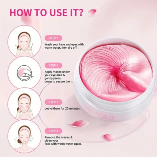 Augenpads Gold gegen Augenringe 60 Stück Augen Pads, Anti Aging Augenpflege Pads gegen Falten,Augenmaske AntiFalten Wirkung - Image 5