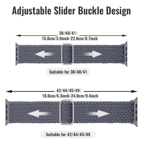 Montegoni Armband Nylon Armband für Apple Watch Smartwatch 42mm 44mm 45mm 49mm, Ersatzarmband Armband für Apple Watch Serie 8/7/6/5/4/3/2/1/se, für Damen und Herren, geflochtenes Sportarmband - Image 4