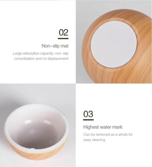 Easyhome Luftbefeuchter Aroma Diffuser,Ultraschall Luftbefeuchter 130ml, 0,50 l Wassertank, Luftbefeuchter Aroma Diffuser für Schlafzimmer, Büro, Yoga - Image 3
