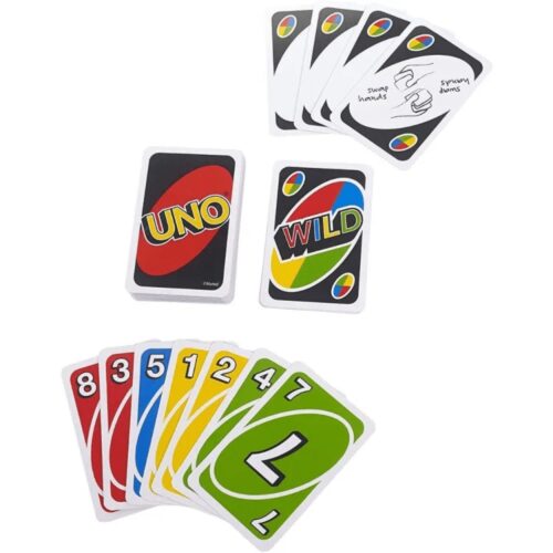 Spielwelt UNO Spiele UNO Get Wild Karten (UNO Kartenspiel für die Familie, Reisespiel oder Spiel für Erwachsene, Kinder und Familie Karte Brettspiel lustige Uno Geschenke), Doppelseitige Karten,für 2-10 Spieler - Image 2