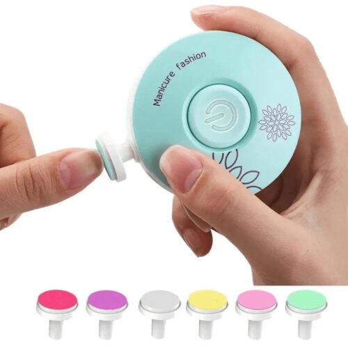 Montegoni Nagelknipser-Set Baby-Nagelschleifer, Elektrische Nagelfeile mit 6 Schleif kopf Ersatz, Pediküreset Elektrisch für Säuglinge,Kleinkinde und Erwachsene - Image 3