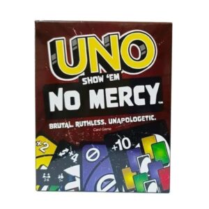 Spielwelt UNO Spiele UNO No Mercy Karten (UNO Kartenspiel für die Familie, Reisespiel oder Spiel für Erwachsene, Kinder und Familie Karte Brettspiel lustige Uno Geschenke), Doppelseitige Karten,für 2-10 Spieler