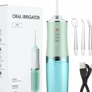 Montegoni Munddusche Elektrische Zahnreiniger mit 220ML Wassertank, Tragbar, Wasserdicht Munddusche,4 Düsenspitzen, 220 ml, 3 Modi