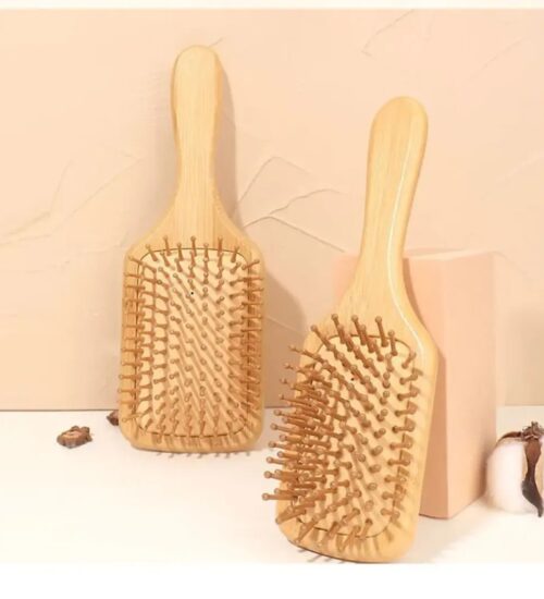 Haarbürste Profi Holzkamm für Damen & Herren Antistatischer Kamm, Holzbürste Paddle-Brush,Flacher Haarkamm Für Alle Haartypen