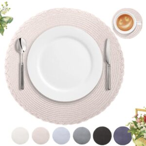 Abwaschbar Rutschfeste Platzsets 11 cm für Hochzeitsfeiern, Tischsets für Esstische Gewebt