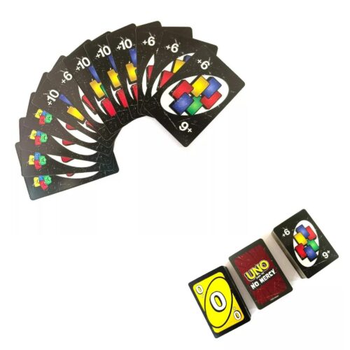 Spielwelt UNO Spiele UNO Flip / UNO No Mercy Karten (UNO Kartenspiel für die Familie, Reisespiel oder Spiel für Erwachsene, Kinder und Familie Karte Brettspiel lustige Uno Geschenke), Doppelseitige Karten,für 2-10 Spieler - Image 3