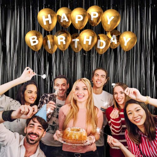Montegoni Lametta Vorhang 2er Set, Hintergrund Dekoration, Glitzer Vorhang Party Deko, Folien Fransen Geburtstag Hochzeit Partydeko Luftschlangen Deko - Image 3