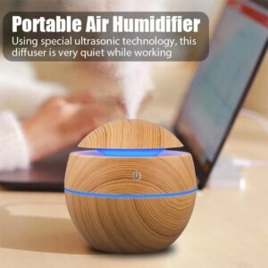 Easyhome Luftbefeuchter Aroma Diffuser,Ultraschall Luftbefeuchter 130ml, 0,50 l Wassertank, Luftbefeuchter Aroma Diffuser für Schlafzimmer, Büro, Yoga