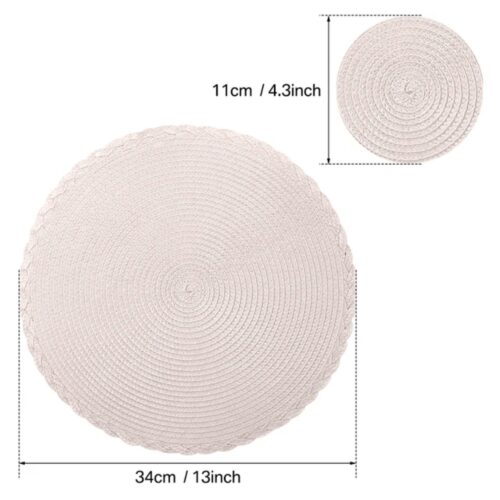 Abwaschbar Rutschfeste Platzsets 11 cm für Hochzeitsfeiern, Tischsets für Esstische Gewebt - Image 3