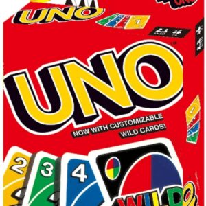 Spielwelt UNO Spiele UNO Get Wild Karten (UNO Kartenspiel für die Familie, Reisespiel oder Spiel für Erwachsene, Kinder und Familie Karte Brettspiel lustige Uno Geschenke), Doppelseitige Karten,für 2-10 Spieler