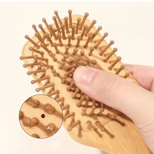 Haarbürste Profi Holzkamm für Damen & Herren Antistatischer Kamm, Holzbürste Paddle-Brush,Flacher Haarkamm Für Alle Haartypen - Image 3