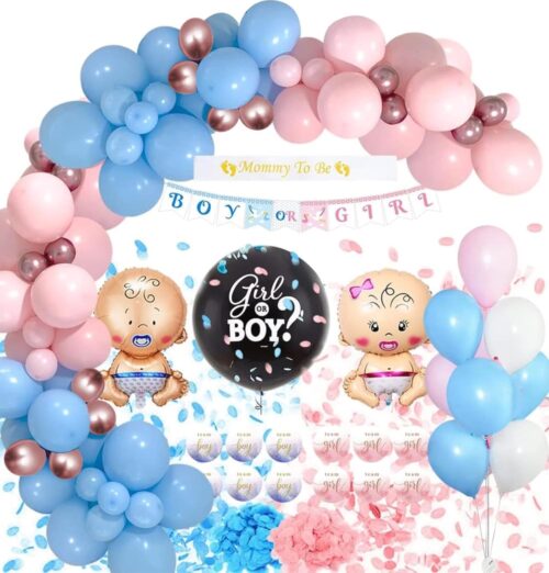 Aufblasbares Partyzubehör Gender Reveal Party Deko Set für Babypartys,Babyparty&Baby Shower Deko