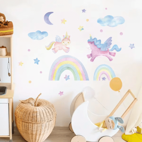 (Wolken,Mond,Sterne, Wandsticker, Wanddeko für kinderzimmer), Mädchen Kinderzimmer - Image 4