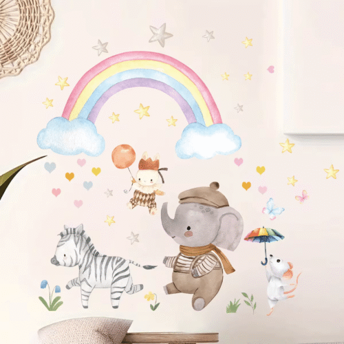 (Wolken,Herzen, Zebra, Elefant, Wandsticker, Wanddeko für Mädchenzimmer), kinderzimmer,babyzimmer - Image 7