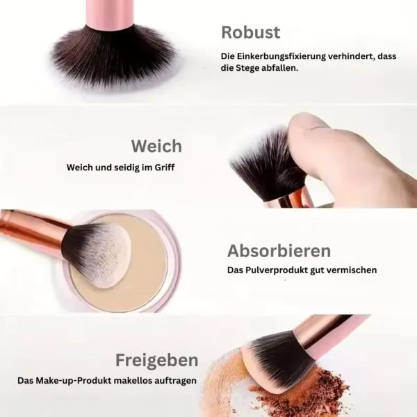 Make-up-Pinsel-Set Marmor-Optik, 10 Stück