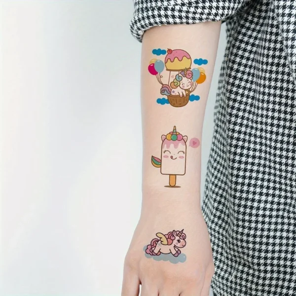 Kindertattoo Einhorn Tattoos Mädchen,10 Blätter,270 Einhorn Tattoo Kinder