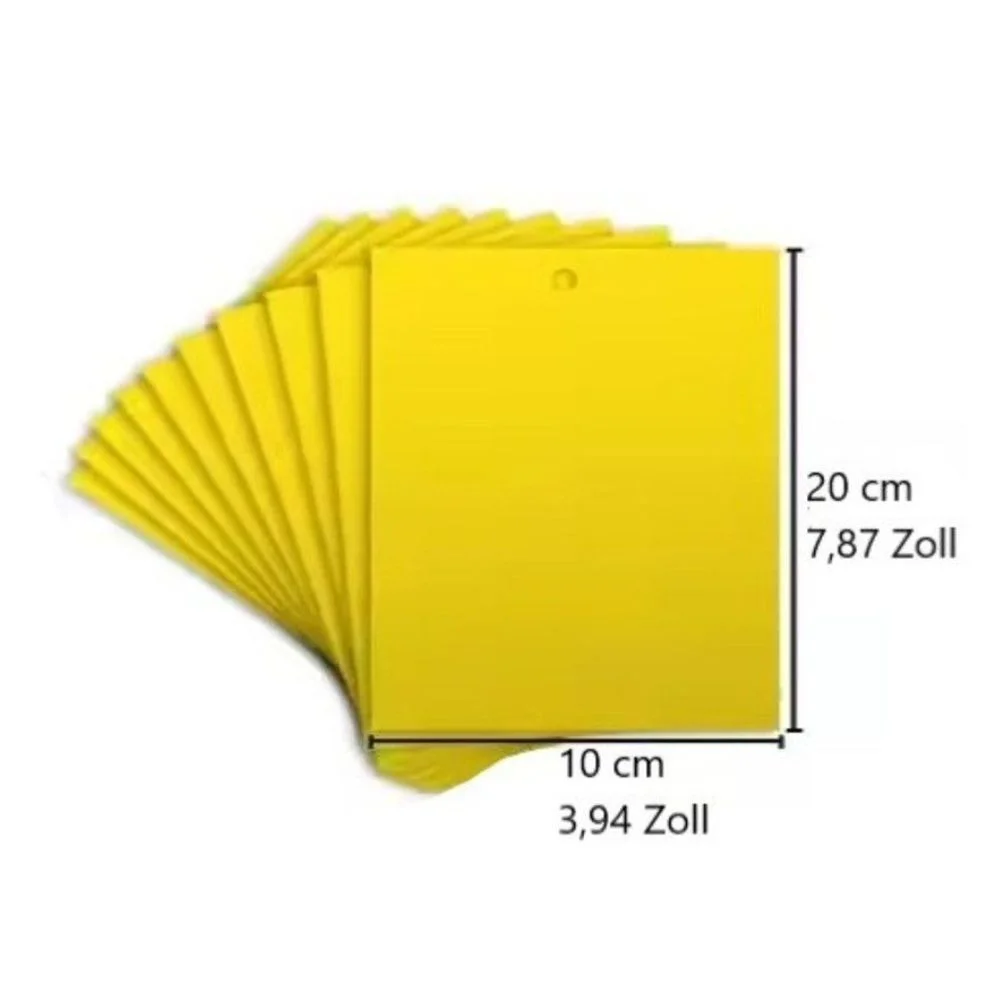 Sticky Insect Traps, 10 × 20 cm, Set of 10