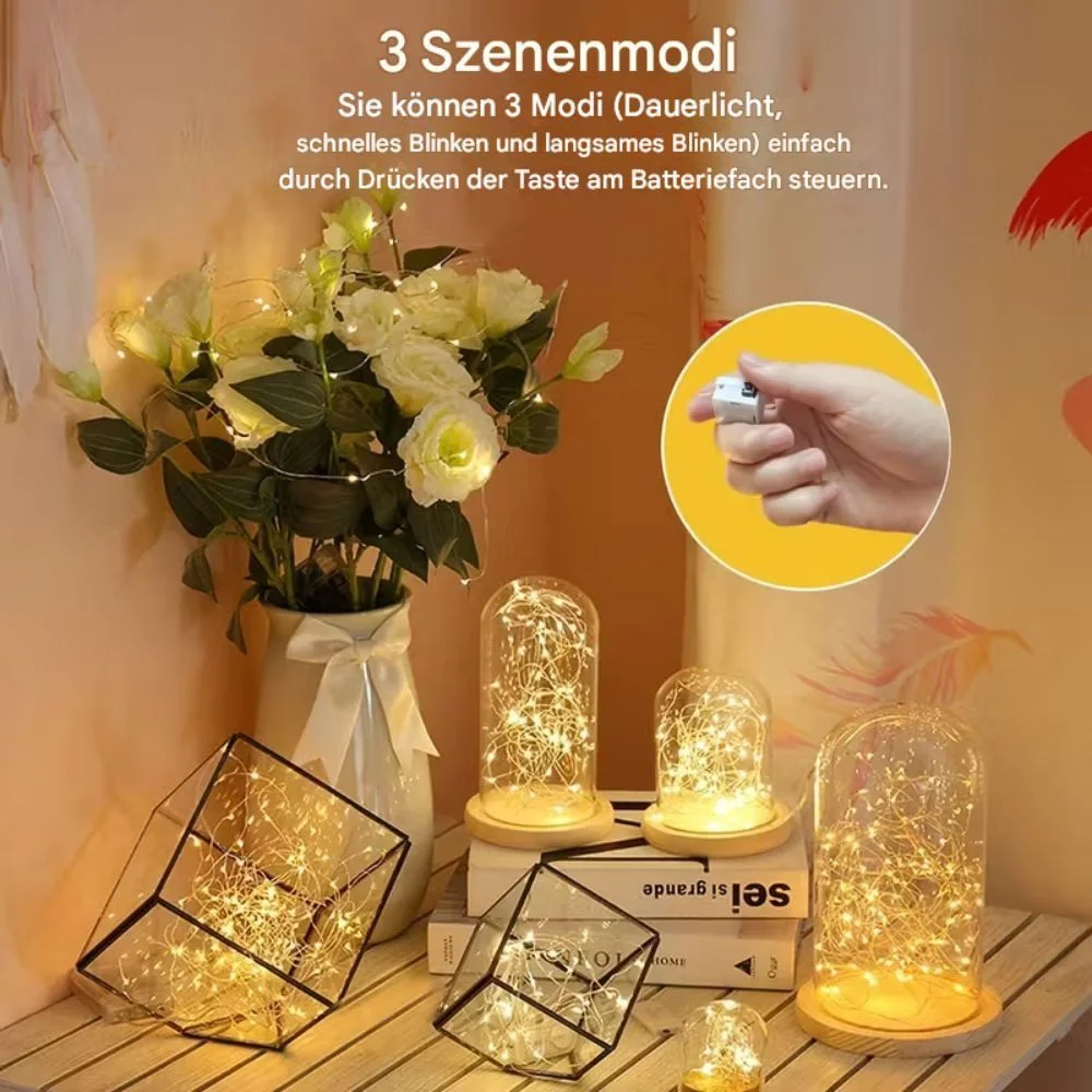 Mini-Lichterketten warmweiß, 10 Stück
