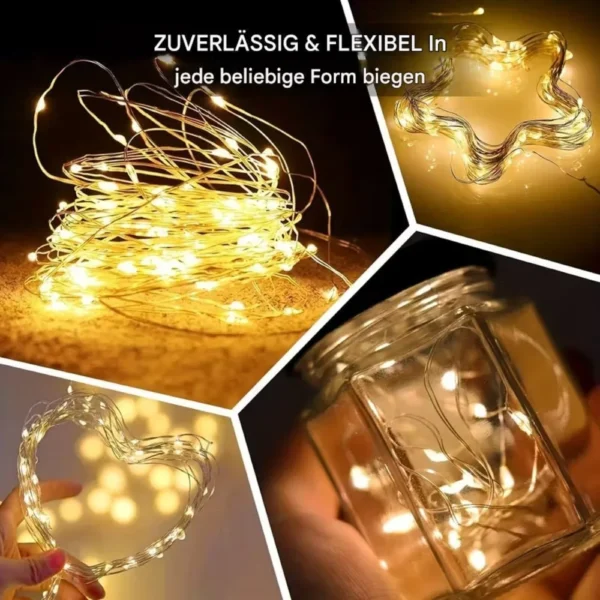 Mini-Lichterketten warmweiß, 10 Stück