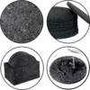 Felt Coasters, Set of 14 with Box, Black