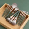 Montegoni Make-up Pinsel Set 14-teilig – weiche Nylonborsten, leichte Griffe