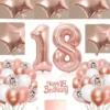 Geburtstagsdeko-Set 18 Roségold